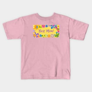 Colorful Best Mom Mothers Day Kids T-Shirt